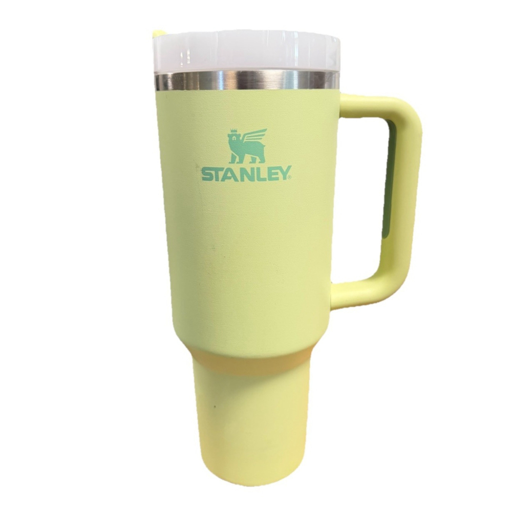 ☀️ Stanley Quencher H2.0 FlowState Tumbler 40 oz - Citron Green Used